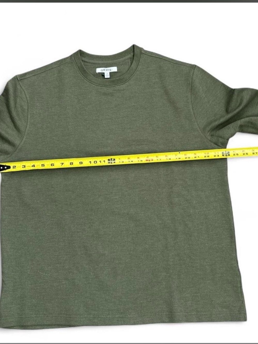 Orvis Olive Crewneck Long-Sleeve Shirt - Picture 3 of 6